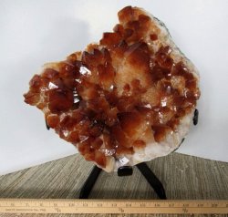 Large Citrine Geode Cluster w/Stand