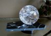 BLACK & WHITE MARBLE LIGHTED DISPLAY STAND